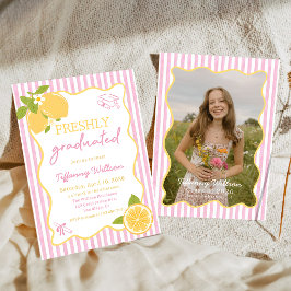 Invitación Freshly Graduated Lemon Graduation Party
