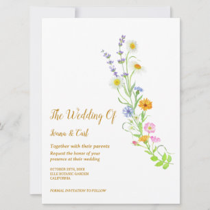 Invitación FREYA Flor Silvestre Boda Sencilla