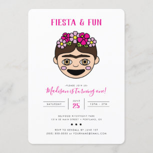Invitación Frida Moji Fiesta & Fun Cumpleaños