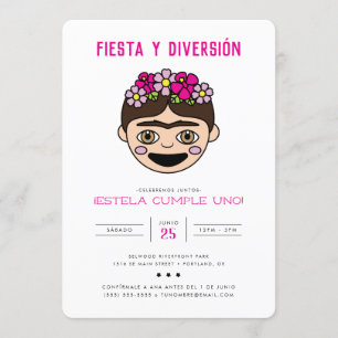 Invitación Frida Moji Fiesta y Diversión