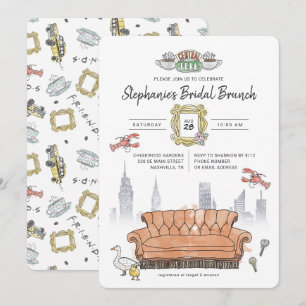 Invitación FRIENDS™ Central Perk Acuarela Desayuno Nupcial
