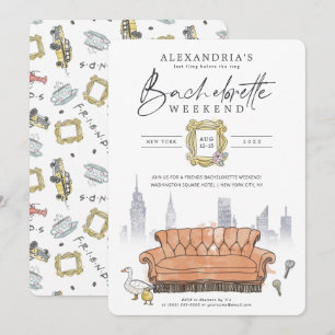 Invitación FRIENDS™ Última juerga antes del anillo de Despe