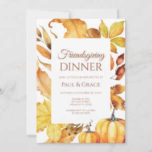 Invitación Friendsgiving Dinner Invitation Fall