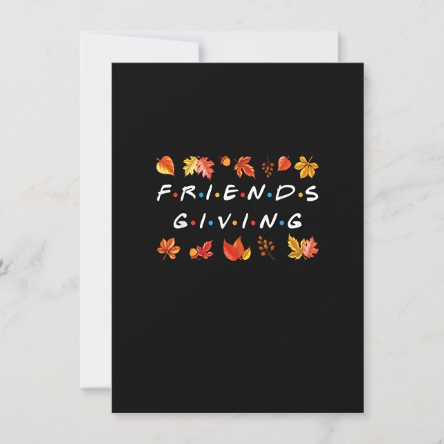 Invitación Friendsgiving Fall Autumn Friends & Family Thanksg (Anverso)