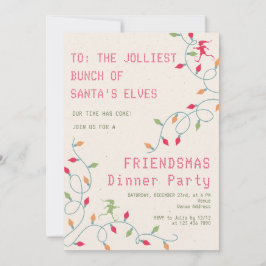 Invitación Friendsmas Jolly Navidades Bunch Fiesta de vacacio