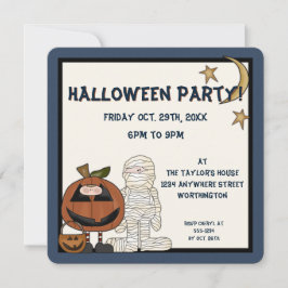 Invitación Fright Night Monsters 2 Halloween Party Invitan