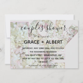 Invitación Frigorífico de vainilla Hidrangeas Ducha Parejas