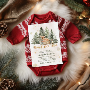 Invitación Frío bebé fuera del Baby Shower de invierno de cie