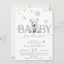 Invitación Frío fuera del invierno Género Baby Shower neutral