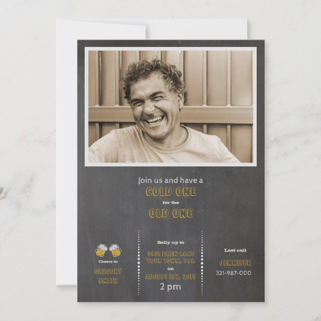 Invitación Frío uno para el viejo (Anverso)