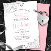 Fríos plateados elegantes rosa y gris sobre Boda b