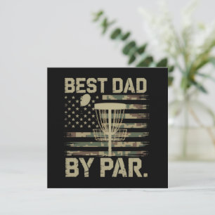 Invitación Frisbee de Disc Golf Mejor Papá Par Camo bandera d