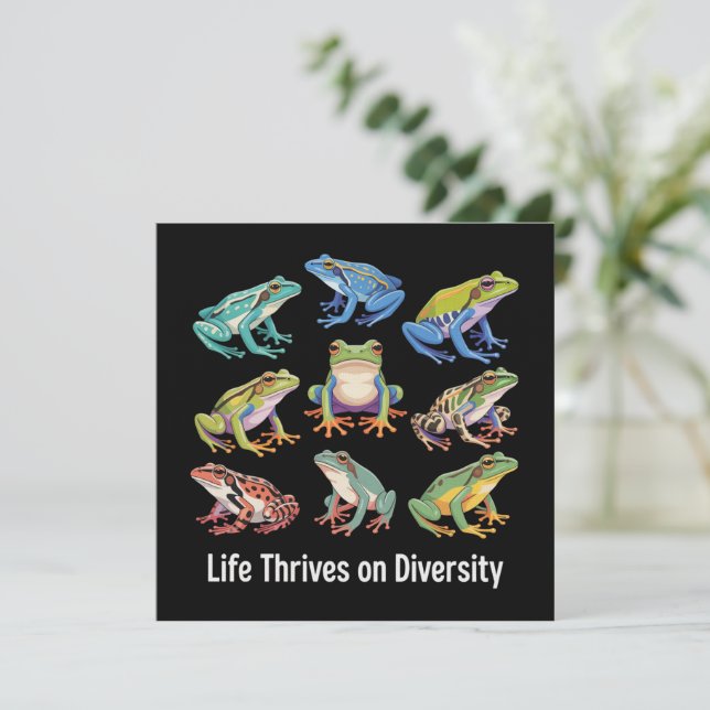 Invitación Frog Autism Neurodiversity is Necessary SPED  (Anverso de pie)