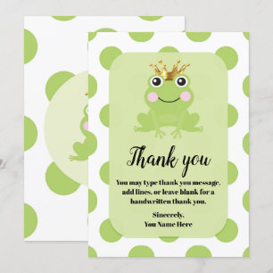 Invitación Frog Prince Storybook Gracias Baby Shower
