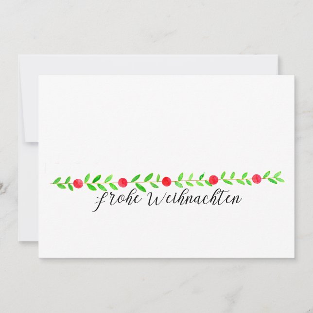Invitación Frohe Weihnachten, bandera del navidad de la (Anverso)