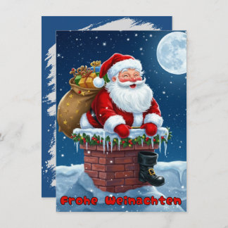 Invitación Frohe Weinachten, Postkarte