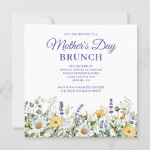 Frontera de Acuarela de Flores Silvestres Brunch d