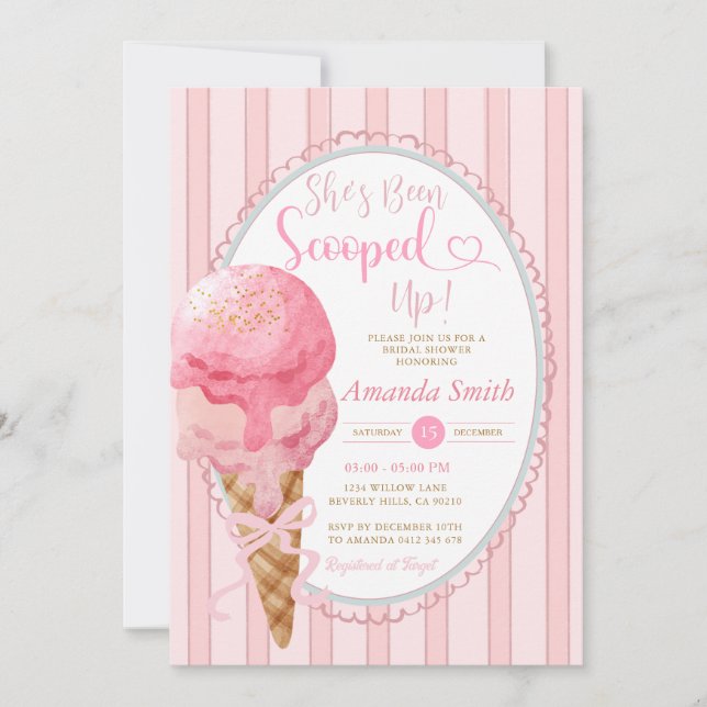 Invitación Frontera de época que le han sacado de helado (Anverso)
