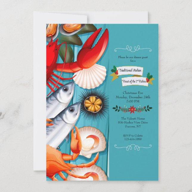 Invitación Frontera de mariscos (Anverso)