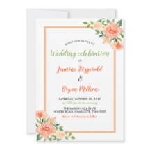 Frontera de Peach Florals | BODA