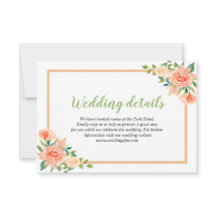 Frontera de Peach Florals | Detalles del Boda