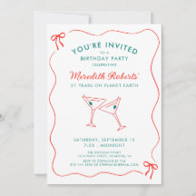 Frontera ondulada de cumpleaños 21 con Fiesta de a