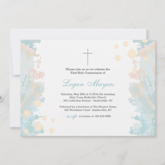 Invitación Fronteras en religión acrílica