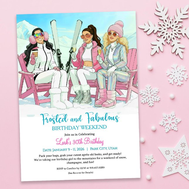Invitación Frosted & Fabulous Après Ski Birthday Getaway (Subido por el creador)