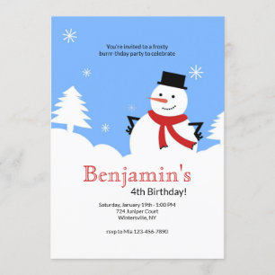 Invitación Frosty el cumpleaños de Snowman