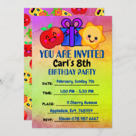 Invitación Fruit Sunshine Happy Pineapple Cute Love Birday