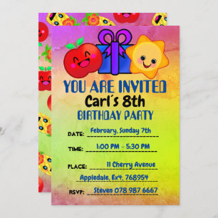 Invitación Fruit Sunshine Happy Pineapple Cute Love Birday