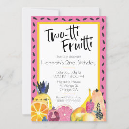 Invitación Fruitti de dos ttis Frutti Frutti Tropical temátic