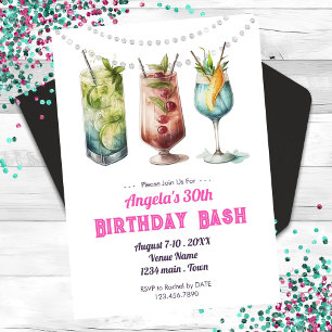 Invitación Fruity Cocktail verano 30 cumpleaños