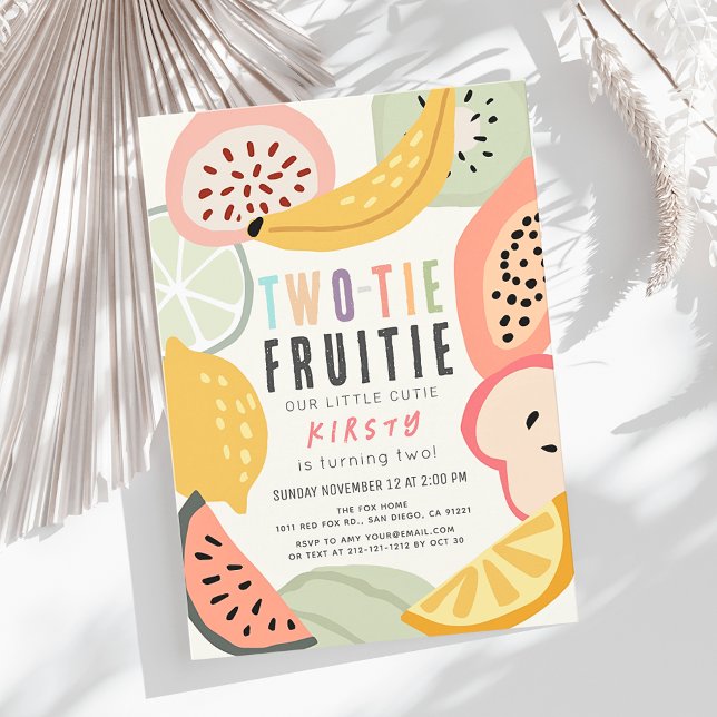 Invitación Fruta Colorida Twi-tie Cumpleaños 2 (Subido por el creador)