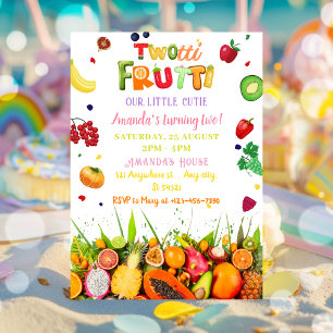 Invitación Fruta tropical Twotti Frutti Cumpleaños