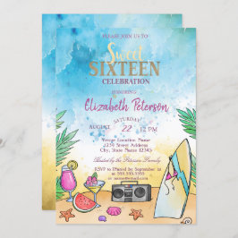 Invitación Frutas de cóctel de playa Dulce de verano 16 Fiest