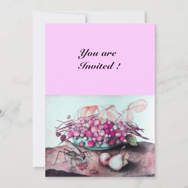 INVITACIÓN FRUTAS DE LA TEMPORADA / FRESAS Y PERAS (Anverso)