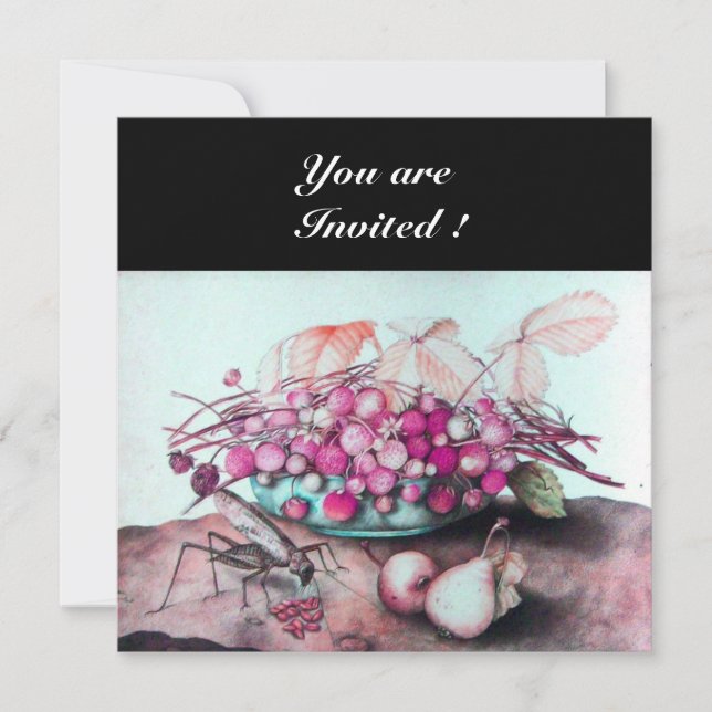 INVITACIÓN FRUTAS DE LA TEMPORADA / FRESAS Y PERAS (Anverso)