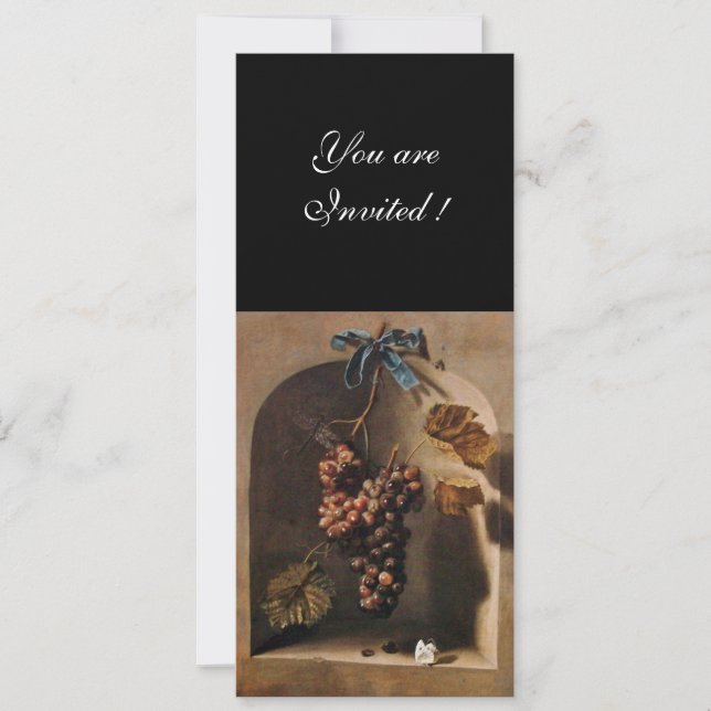 Invitación FRUTAS DE LA TEMPORADA - PROSPERIDAD, marrón verde (Anverso)