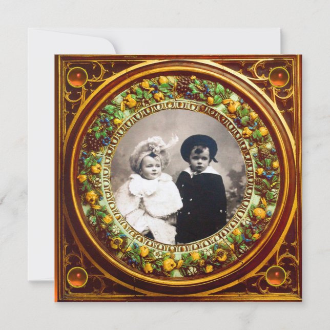 INVITACIÓN FRUTAS DEL RENACIMIENTO FLORENTINO NARANJA NEGRA D (Anverso)