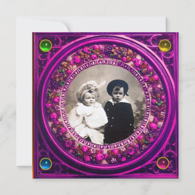 INVITACIÓN FRUTAS DEL RENACIMIENTO FLORENTINO ROSA NEGRO DAMA (Anverso)