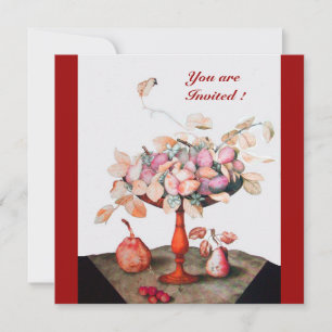 INVITACIÓN FRUTAS/FLORES DE TEMPORADA, IMPRESIONES Y HOJAS