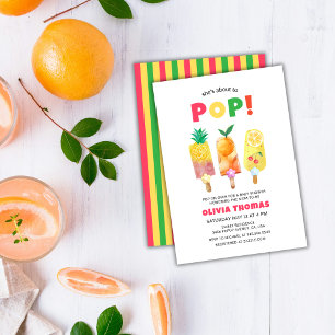 Invitación Frutas Tropicales Listas Para Poder Usar Baby Show