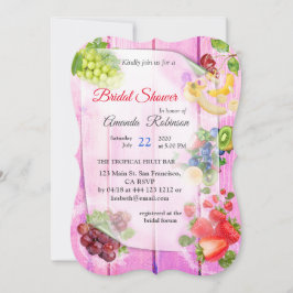 Invitación Frutas tropicales para el agua de la boca