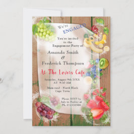 Invitación Frutas tropicales para el agua de la boca