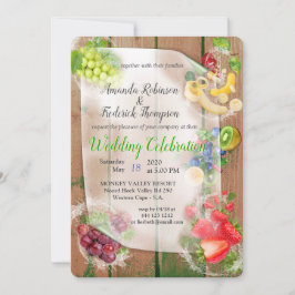 Invitación Frutas tropicales para el agua de la boca