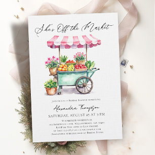 Invitación Frutas y Verduras en Acuarela Fuera del Mercado pa
