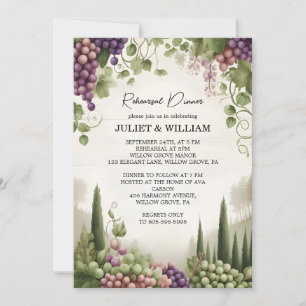 Invitación Fruto de madera rural Ensayo de viña de marfil Cen