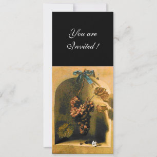 Invitación FRUTOS DE LA TEMPORADA - PROSPERIDAD , marrón verd