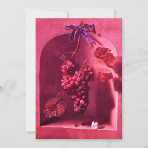 Invitación FRUTOS DE LA TEMPORADA - PROSPERIDAD, rosa rojo ma
